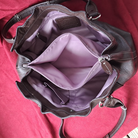 🎆SALE Coach Classy Soft Leather Brown Shoulder Bag Excellent Condition! - Picture 7 of 13